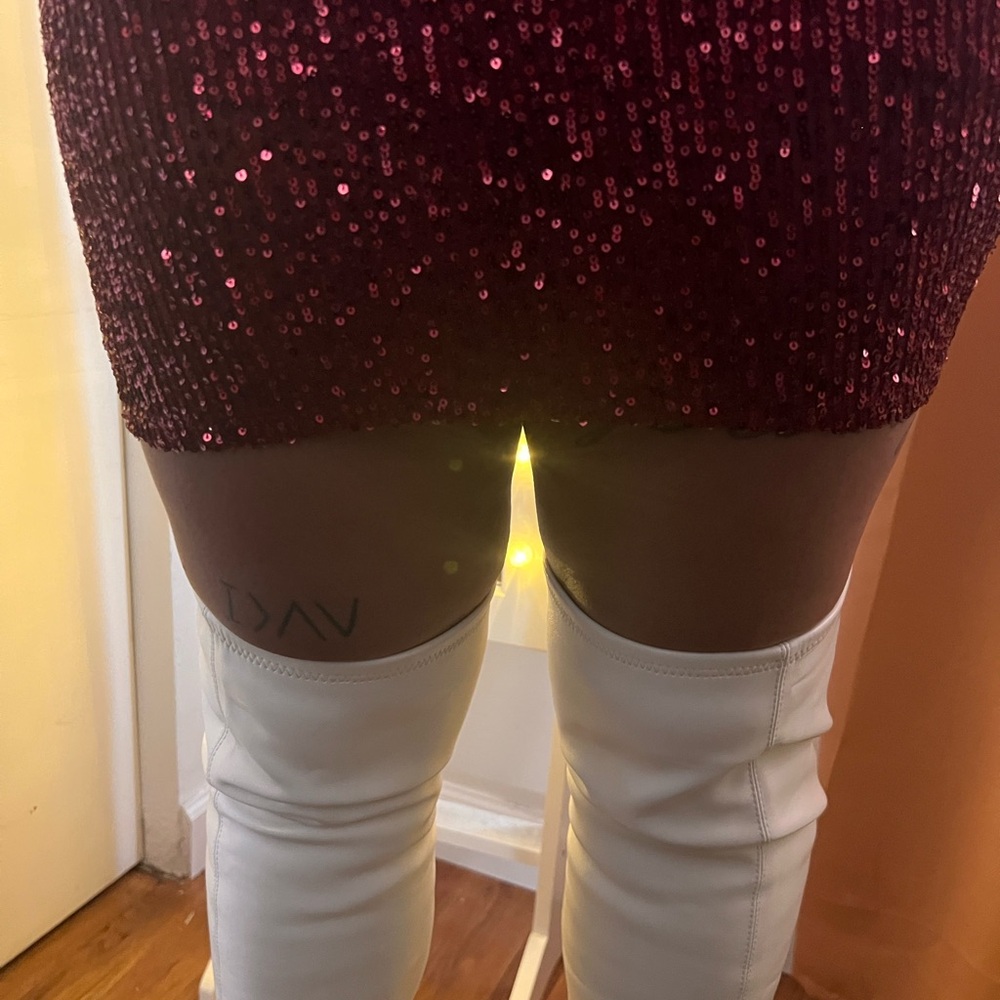 FASHION NOVA Burgundy Sequin Mini Dress - Picture 5 of 17
